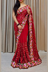 Embroidery Sequence Work Saree for Women: A Perfect Blend of Elegance and Glamour - lookrange