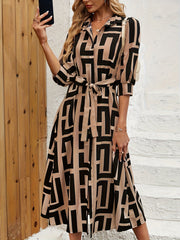 WesternStitch Geometric Elegance Belted Dress WesternStitch