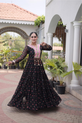 Designer Faux Georgette Laheriya Gown