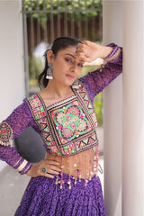 Traditional Indian Bandhani Faux Georgette Lehenga Choli for women.