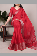 Chinon Saree Collection – 4 Elegant Colors | Zari Weaving