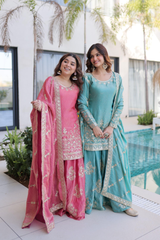 Premium Designer Sharara Kurti Set