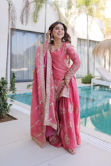 Premium Designer Sharara Kurti Set 2026 – 3 Piece Embroidered Outfit