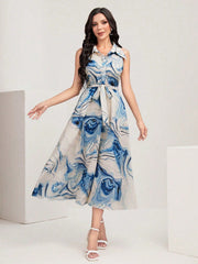 WesternStitch GEO PRINTED MAXI DRESS WesternStitch