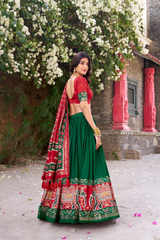 Patola Printed Tasar Silk Lehenga Choli