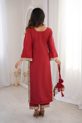 Buy 3-Piece Designer Kurti Pant Set | Mirror Work Ethnic Wear for Women