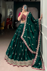 Shahi Wedding Lehenga Set – 3.5 Meter Flair Silk Satin Bridal Outfit