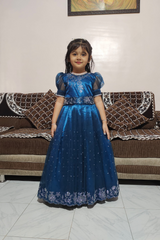 Premium Kids Gown in Pure Jimmy Choo Silk with Heavy Swarovski Work & Canvas Finish