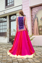 Pure cotton lehenga choli with embroidered shrug for women