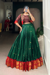 Royal Co-Ord Set Lehenga – 3 Piece Zari Weaving Festive Wear