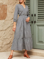 WesternStitch black and white gingham maxi dress WesternStitch
