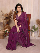 Georgette Silk Saree with Kaju Patta Design