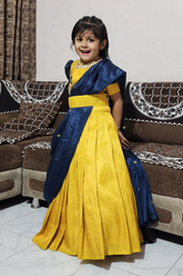 Yellow Elegant Kids Lehenga Choli Set