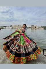 Digital Print Muslin Cotton Lehenga Choli