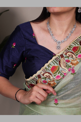 Premium Zari Kota Tissue Saree for Women