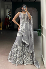 Star Georgette Ethnic Dress Set