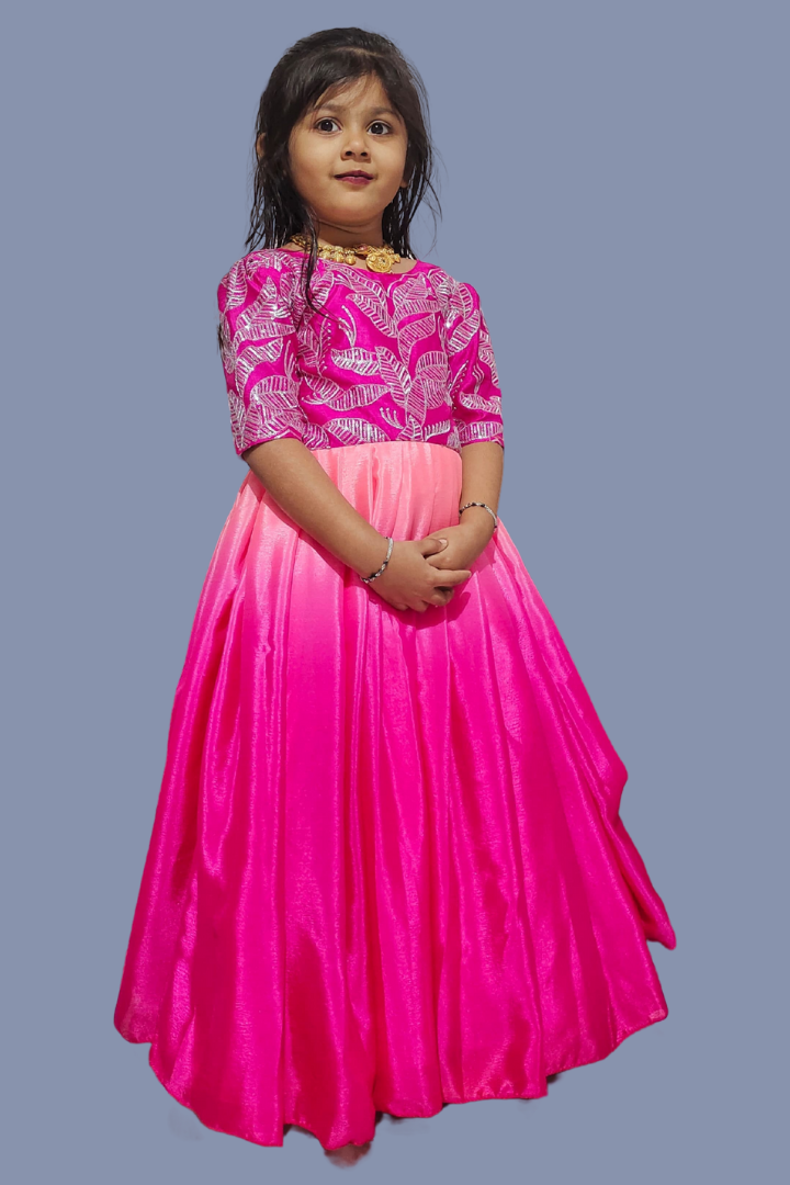 Full Stitched Pure Chinon Silk Gown Rani