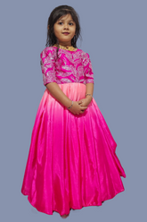 Full Stitched Pure Chinon Silk Gown Rani