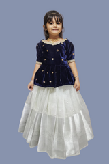 Full Stitched Pure Tissue Silk Gown