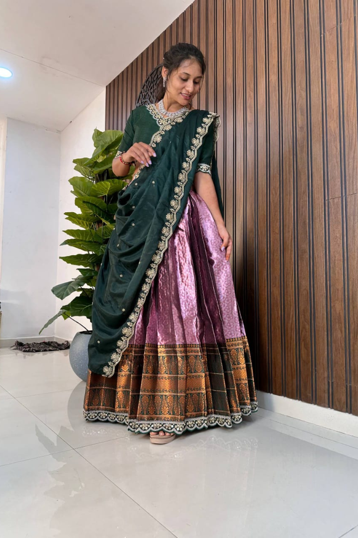 Half Saree Set in Pure Silk
