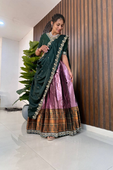Half Saree Set in Pure Silk