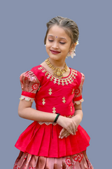 Kanjivaram Silk Lehenga Choli for Baby Girl