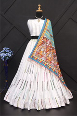Printed Muslin Cotton Lehenga Choli
