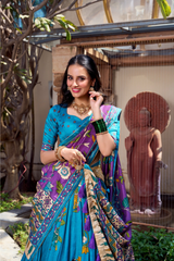 Designer Tussar Silk Lehenga Choli Set
