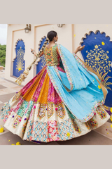 Digital Print Muslin Cotton Lehenga Choli