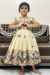 Summer Special Designer Kids Frock | Off White