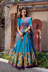 Designer Tussar Silk Lehenga Choli Set