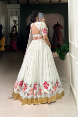 White Embroidered Lehenga Choli Set