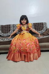 Yellow Designer Kids Gown