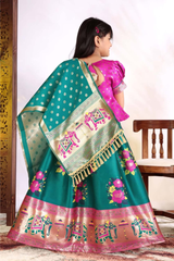 Premium Jacquard kids lehenga choli with matching dupatta