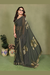 Designer Star Soft Georgette Saree with Foil Work Lace & Latkan for Women