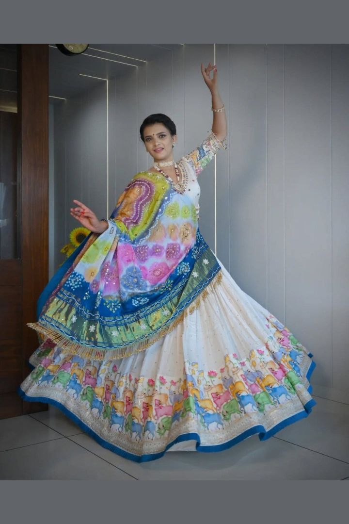 Digital print Muslin Lehenga Choli for women