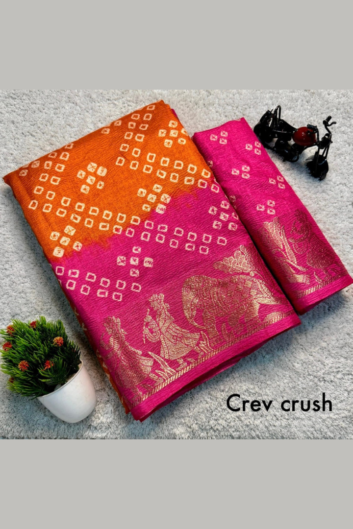 Dola Silk Super Crush Work Saree