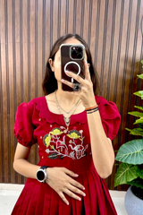 Elegant Hand Embroidered Frock