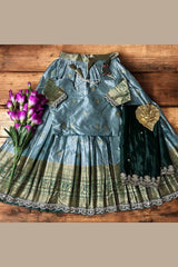 New Launching Kids Lehenga Choli – Premium Zari Weaving Work