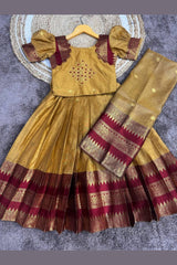 Kids Cotton Silk Lehenga Choli Design