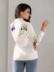 WesternStitch Floral Print Twist Front Shirt WesternStitch