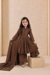 Girls Heavy Roman Silk Dress
