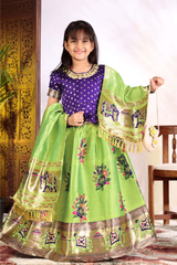 Premium Jacquard girls festive wear