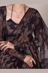 Floral Lurex Brasso Saree