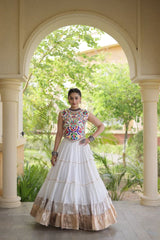 Wine Rayon Navratri lehenga with 12 meter flair