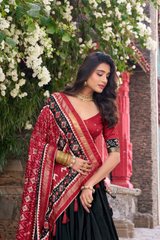 Patola Printed Tasar Silk Lehenga Choli