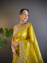 Adorable and Most Beautiful Yellow Designer Saree By Reni Creation™
