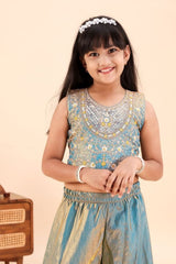 Sindoor Mono Embroidered Top and Palazzo Set