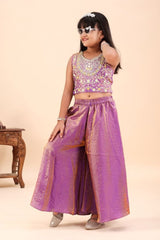 Sindoor Mono Embroidered Top and Palazzo Set