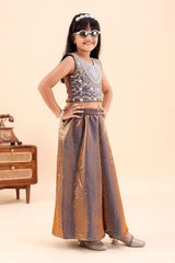 Sindoor Mono Embroidered Top and Palazzo Set